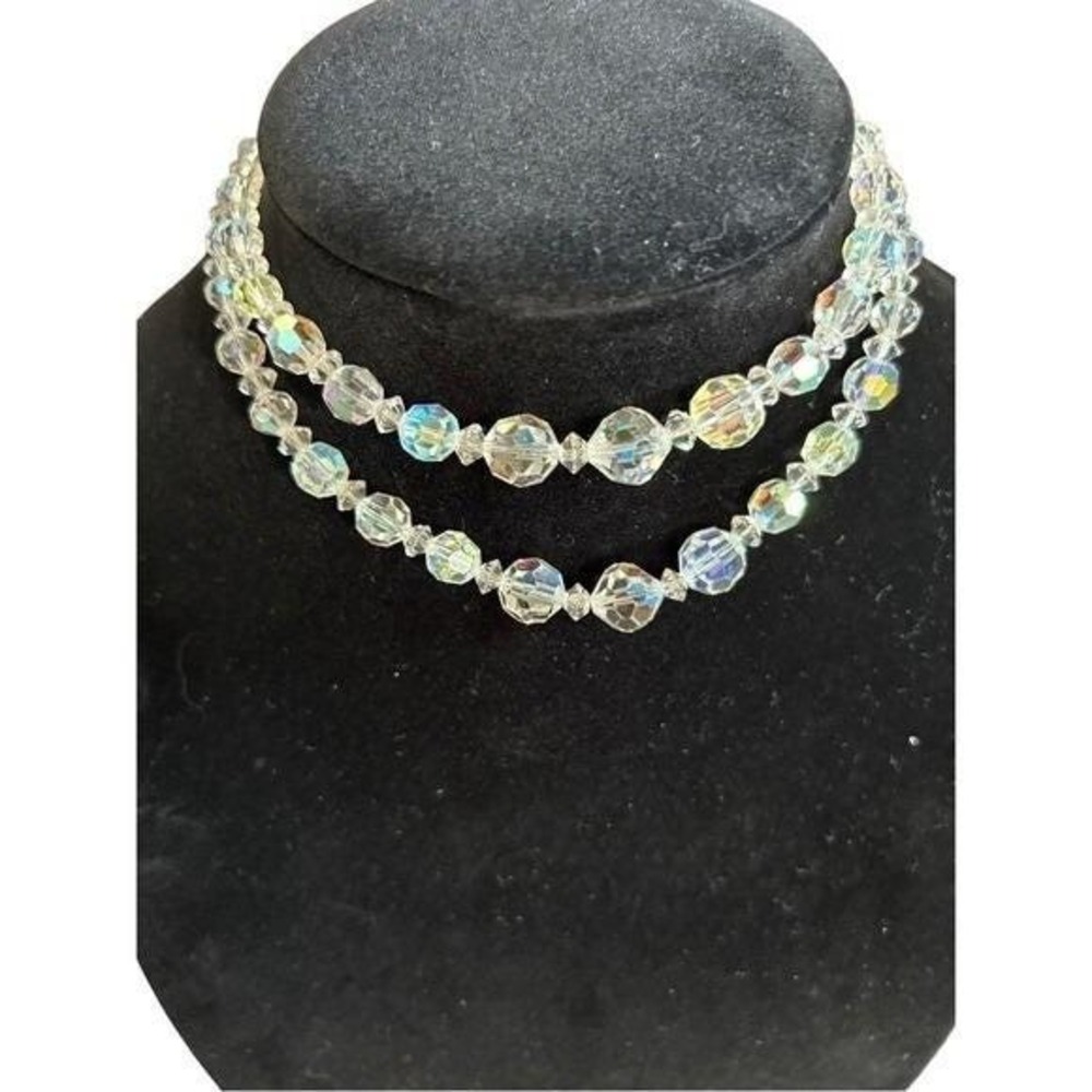 Vintage Two Strand Crystal Necklace